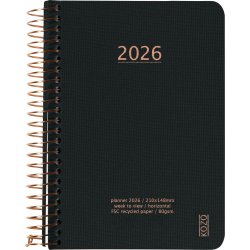 Kozo 2026 Kalender | A6 | Vecka | Svart