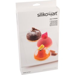 Silikomart Bakform halvrund 6 st, Ø7cm, 8cl