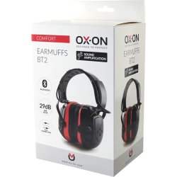 OX-ON Hörselskydd/Comfort BT2/Bluet./Medhör, 29dB