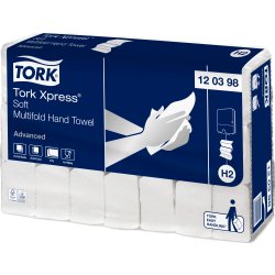 Tork H2 Xpress Advanced handduksark, 3-vikt, 21 pk