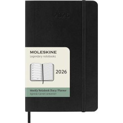 Moleskine 2026 Kalender | S | Vecka | Poc. | Svart