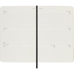Moleskine 2026 Kalender | S | Vecka h. | P| Svart