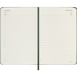 Moleskine 2026 Kalender | H | Dag | Poc. | Grön
