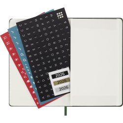 Moleskine 2026 Kalender | H | Dag | Poc. | Grön