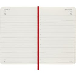 Moleskine 2026 Kalender | S | Dag | Poc. | Röd