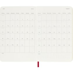 Moleskine 2026 Kalender | S | Dag | Poc. | Röd