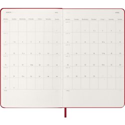 Moleskine 2026 Kalender | H | Vecka | L | Röd