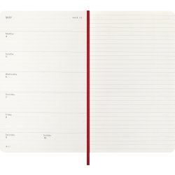 Moleskine 2026 Kalender | S | Vecka | L | Röd