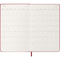 Moleskine 2026 Kalender | H | Dag | L | Röd