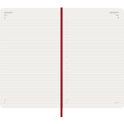 Moleskine 2026 Kalender | S | Dag | L | Röd