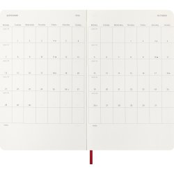Moleskine 2026 Kalender | S | Dag | L | Röd