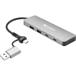 Sandberg USB-C/A till 2xUSB-A | 2xUSB-C Hub