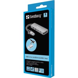 Sandberg USB-C/A till 2xUSB-A | 2xUSB-C Hub