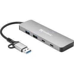 Sandberg USB-C/A till 2xUSB-A | 2xUSB-C Hub