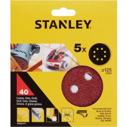 Stanley Slipskiva Ø125 mm, korn 40, 5 st.