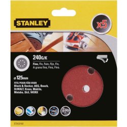 Stanley Sliprondell Ø125 mm, korn 240, 5 st.
