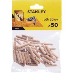 Stanley Trädplugg Ø6 mm, 30 mm, 50 st.