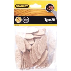 Stanley Trä flatdyvlar/kex, strl. 20, 50 st.