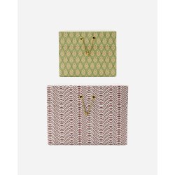 House Doctor Förvaringslådor, khaki & röd