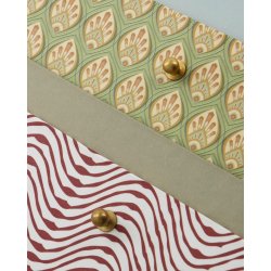 House Doctor Förvaringslådor, khaki & röd