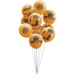 Halloweenballonger Ø23 cm - set om 10 st