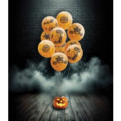 Halloweenballonger Ø23 cm - set om 10 st