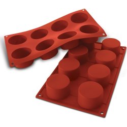 Silikomart Bakform cylinder 8 st, Ø6cm, 9cl