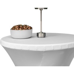 Parkduk t/runt ståbord Ø80-110 cm, vit