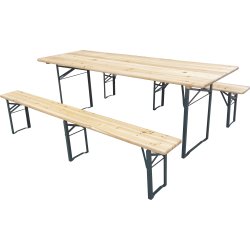 Festival bord-bänkset LUX hopfällbar, 220x60cm FSC