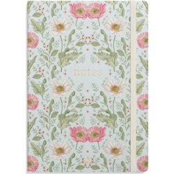 Burde Deluxe Anteckningsbok A5 | Linjerad | Flower