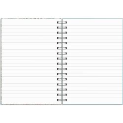 Burde Anteckningsbok | A5 | Linjerad | blommor