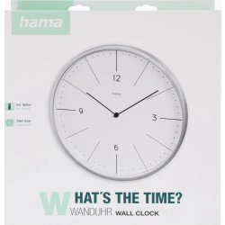 Hama Väggklocka "Sardinia" Diameter 30 cm, Grå