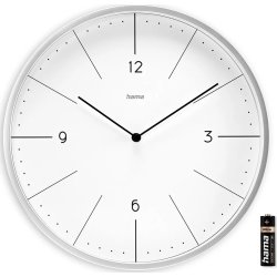 Hama Väggklocka "Sardinia" Diameter 30 cm, Grå