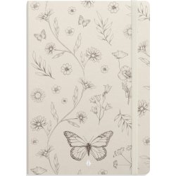 Burde Deluxe Anteckningsbok A5 | Linj. | Butterfly