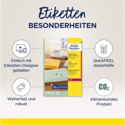 Avery Adressetiketter | 99,1 x 38,1 mm | 350 st.