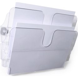 Durable FP Broschyrhållare 2xA4 | Magnetisk | Klar