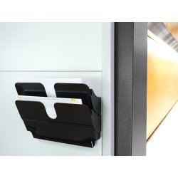 Durable FP Broschyrhållare 2xA4 Magnetisk | Svart