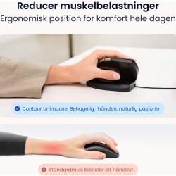 Contour Unimouse, vänster hand, trådbunden