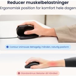 Contour Unimouse, höger hand, kabelansluten