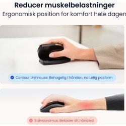 Contour Unimouse, höger hand, trådlös