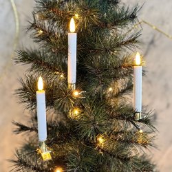 Sirius Sille Julgransljus, Vit, 4 st.