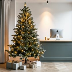 Julgran LUX inkl. LED | 180 cm | Grön/snö