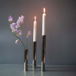 Kay Bojesen Vista Vas och Ljusstake, matt stål