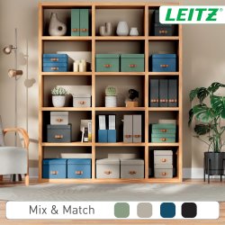 Leitz Puro Box m. lock | M låg | Beige | 2 st.