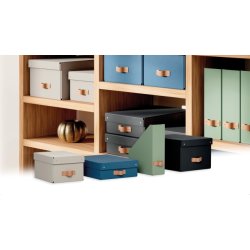 Leitz Puro Box m. lock | M låg | Beige | 2 st.