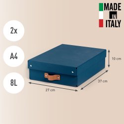 Leitz Puro Box med lock | M låg | Blå | 2 st.