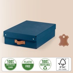 Leitz Puro Box med lock | M låg | Blå | 2 st.