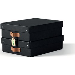Leitz Puro Box med lock | M låg | Svart | 2 st.