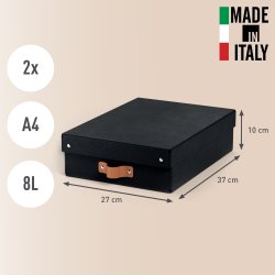 Leitz Puro Box med lock | M låg | Svart | 2 st.