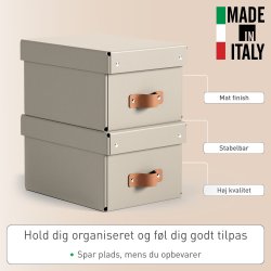 Leitz Puro Box med lock | S | Beige | 2 st.